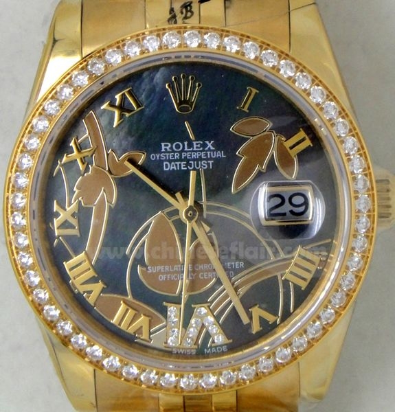 Yellow Gold Black MOP- Replica Datejust Special Edition 36mm